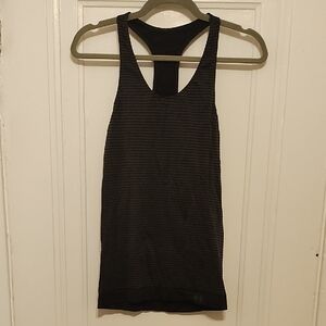 Black And Grey Striped Under Armour Athletic Tank